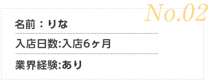 りな、入店6ヶ月、業界経験あり
